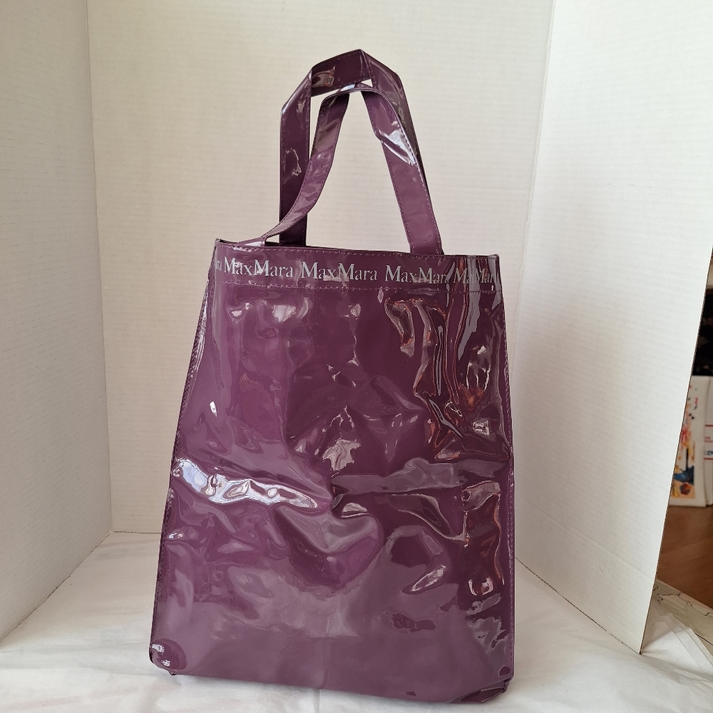 Maxmara NWT Purple Vinyl Tote